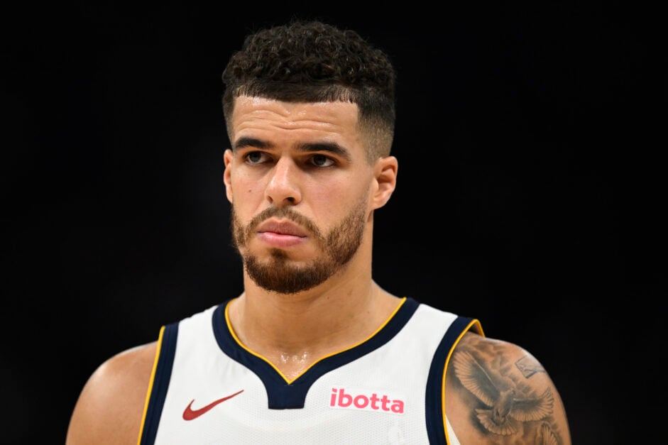 Michael Porter Jr. #1 of the Denver Nuggets looks on against the Golden State Warriors in the third quarter at Chase Center.