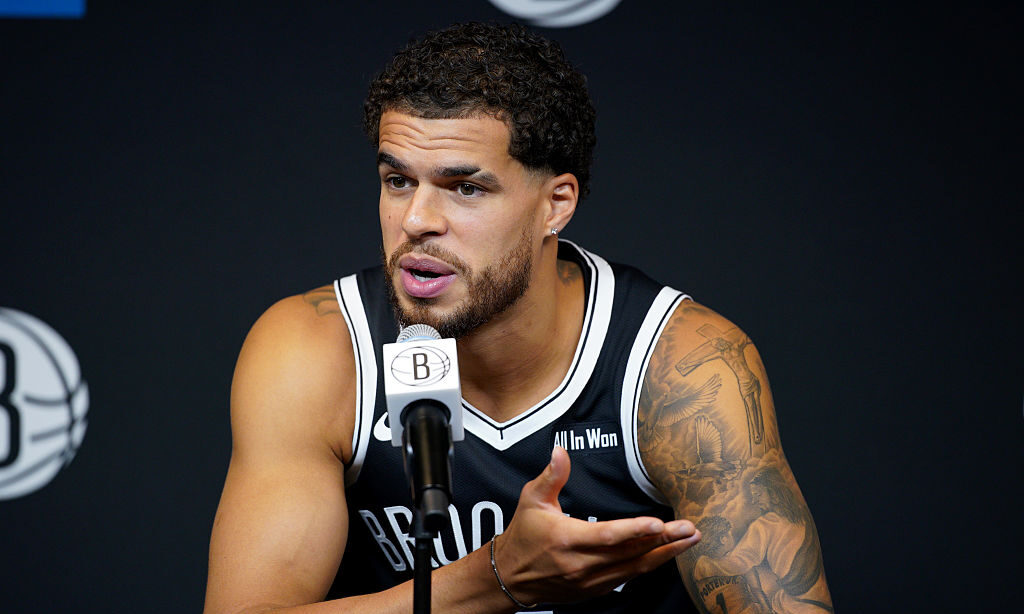 NEW YORK, NEW YORK - SEPTEMBER 23: Former Denver Nuggets star Michael Porter Jr. #17 now of the Bro...