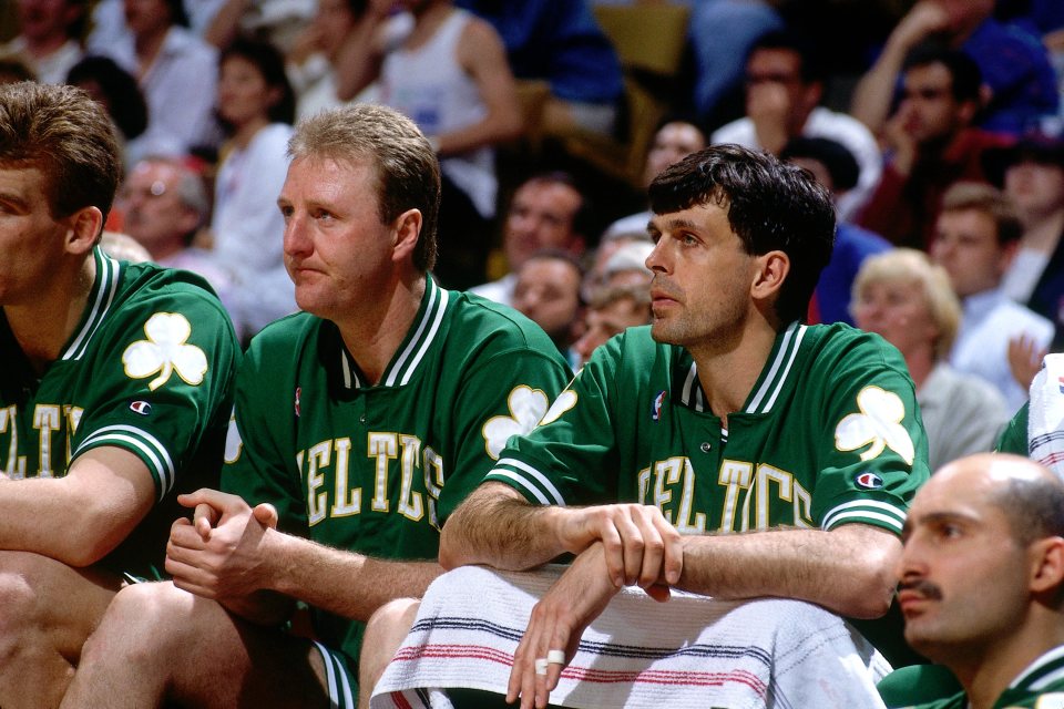 Bird's fellow superstar McHale (right) struggled with injuries after 1986