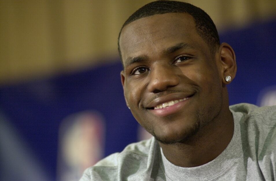 LeBron James during his rookie season with the Cleveland Cavaliers back in the 2003/04 season, when he won Rookie of the Year.