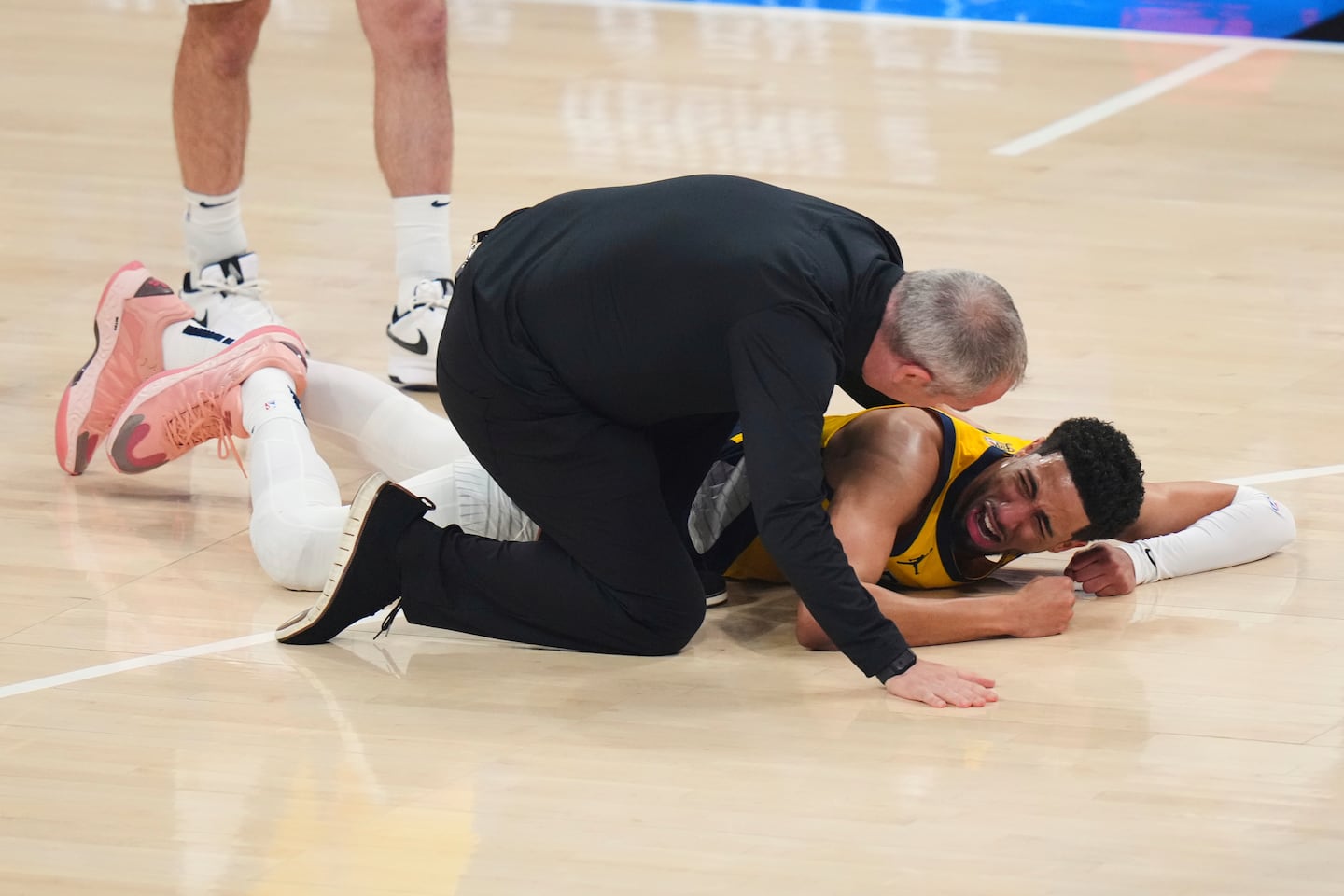 The Pacers will be without star point guard Tyrese Haliburton after he suffered an injury in Game 7 of the NBA Finals.