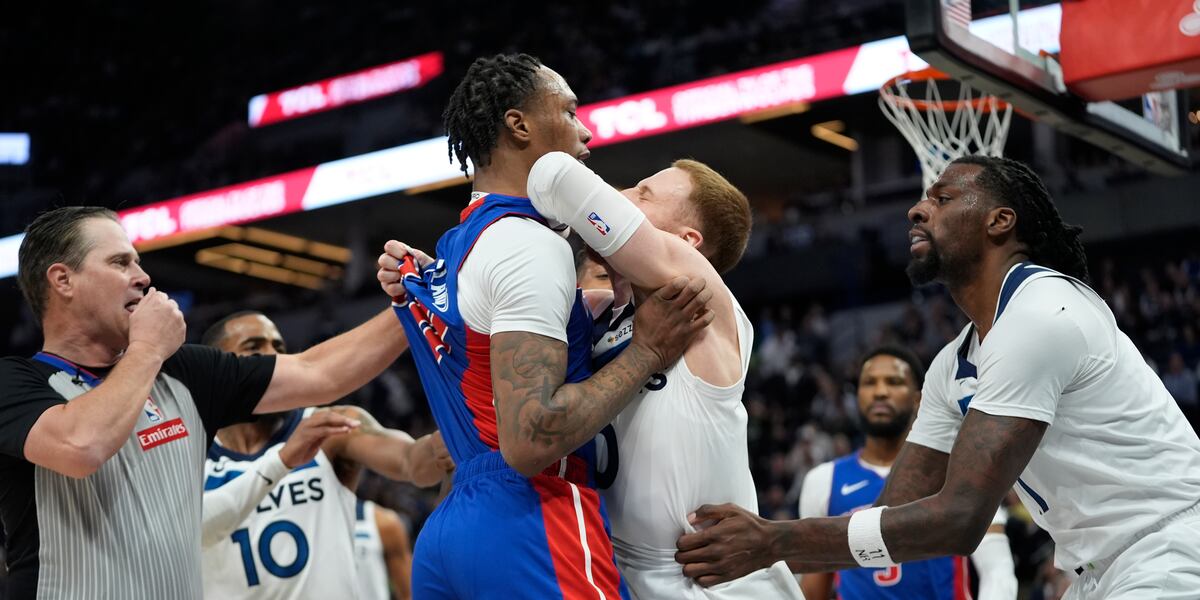 Five players suspended for Pistons-Timberwolves brawl