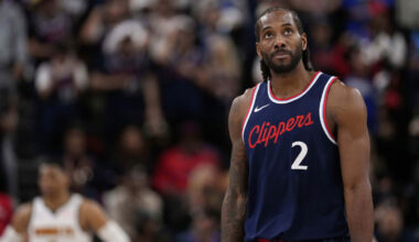 Los Angeles Clippers forward Kawhi Leonard,...