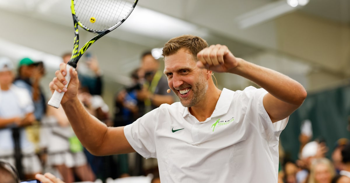 Highlights from Dirk Nowitzki’s Annual Tennis Classic, including meet-up with Cooper Flagg