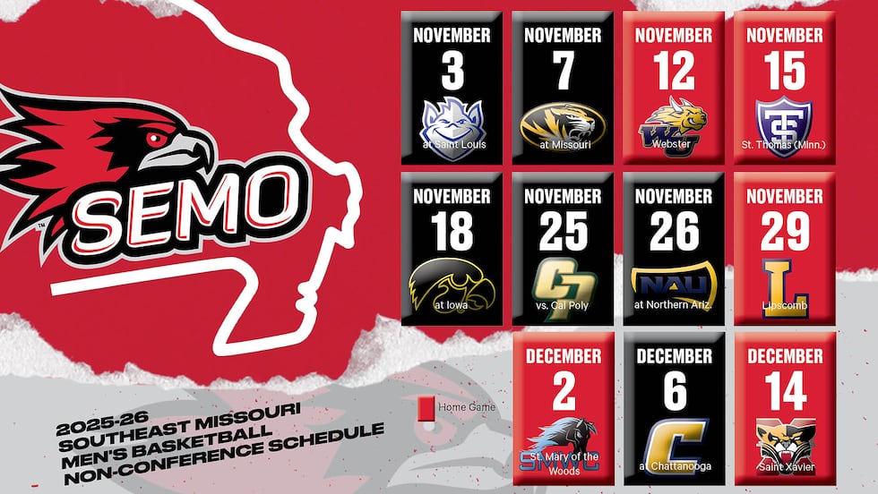 SEMO men's basketball opens the season at in-state opponent SLU, before a trip later that week...