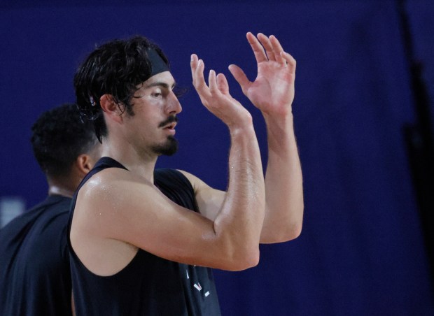 Miami Heat's Jaime Jaquez Jr. calls for the ball during...