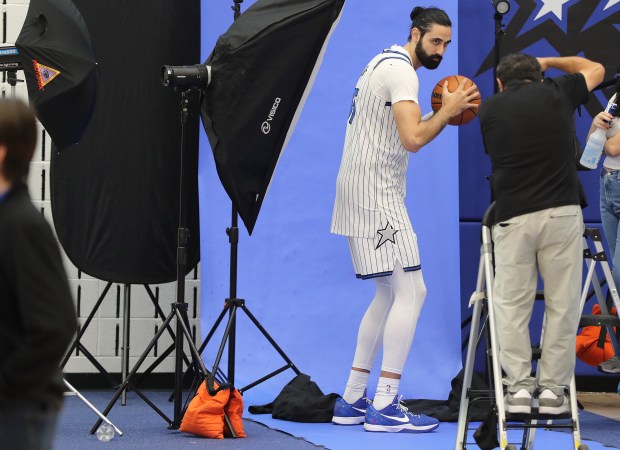Orlando Magic center Goga Bitadze is pictured during Orlando Magic...