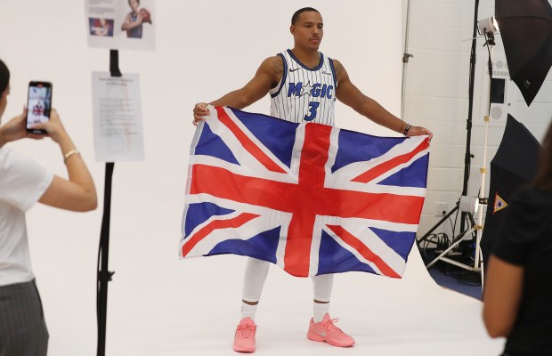 Orlando Magic guard Desmond Bane is photographed during Orlando Magic...