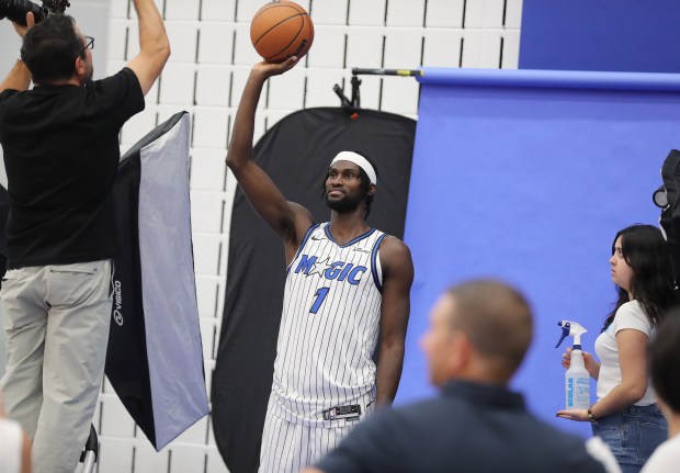 Orlando Magic forward Jonathan Isaac is photographed during Orlando Magic...