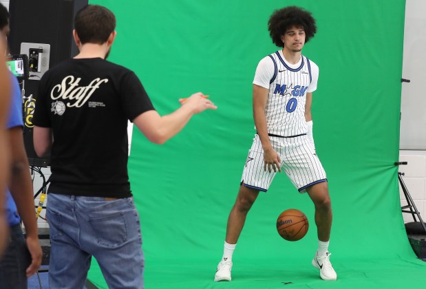 Orlando Magic guard Anthony Black is photographed during Orlando Magic...
