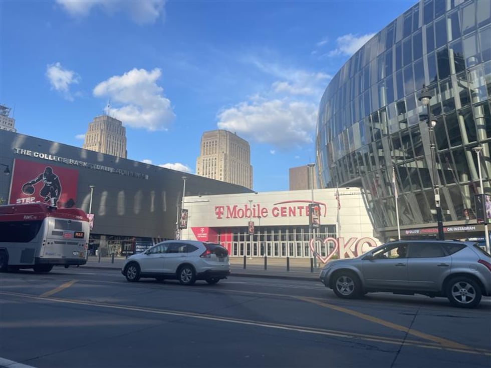 A photograph of the T-Mobile Center on Sept. 22, 2025.