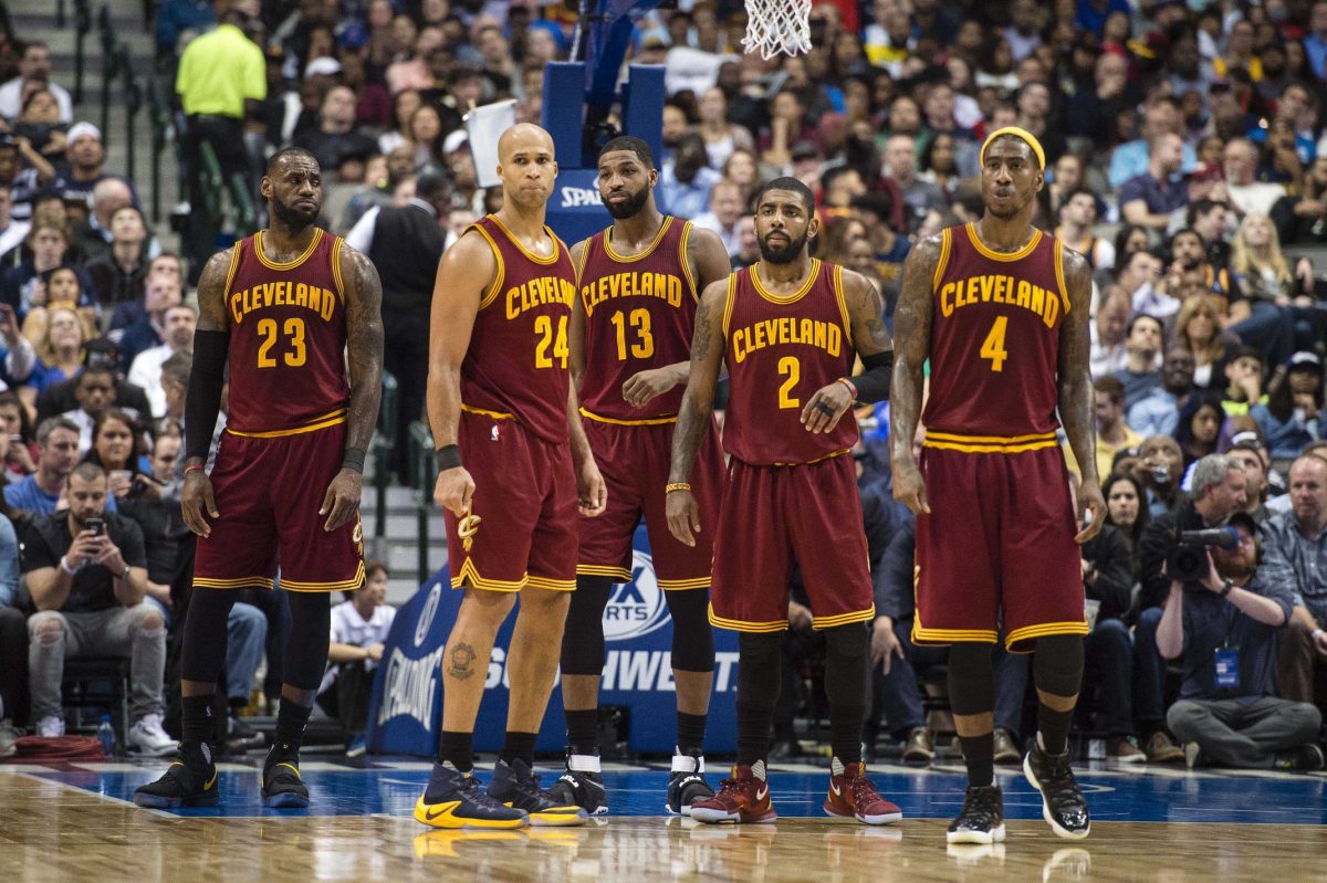 LeBron James, Richard Jefferson, Tristan Thompson, Kyrie Irving and Iman Shumpert