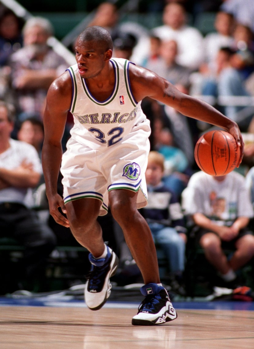 Dallas Mavericks forward  Jamal Mashburn in action during a game with the Milwaukee Bucks on...