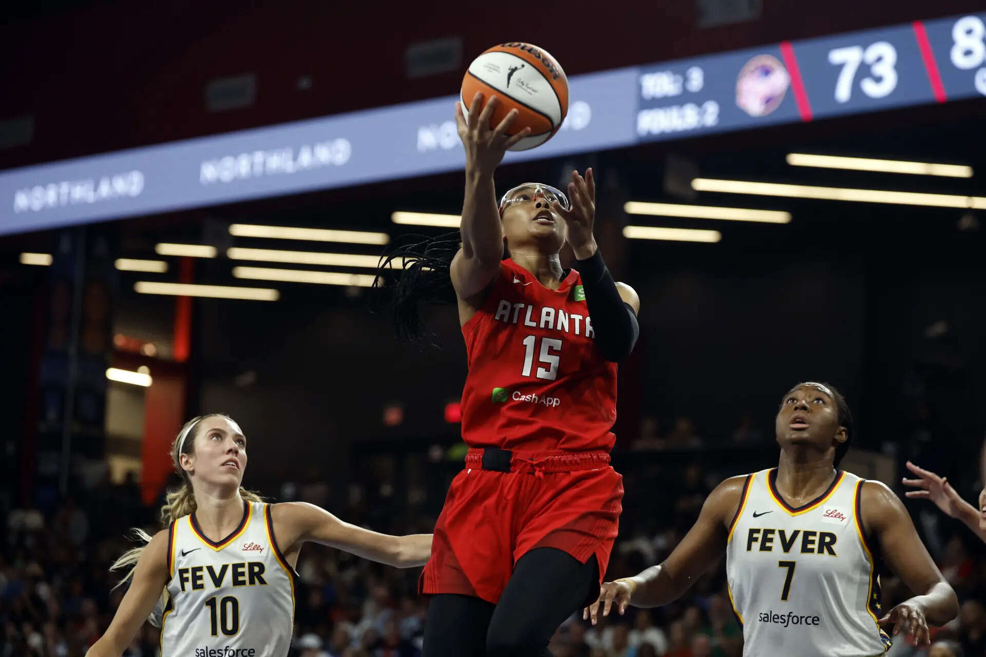 A'ja Wilson in action (Image via AP Photo/Butch Dill) A'ja Wilson in action