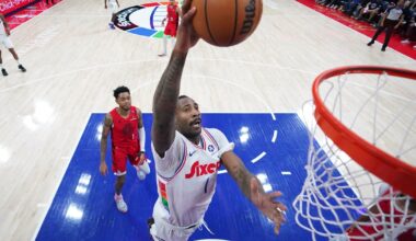 Philadelphia 76ers guard Tyrese Maxey exits loss to Portland Trail Blazers with apparent injury