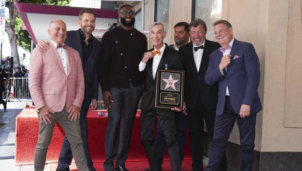 Celtics star on hand as Bill Nye gets Walk of Fame star in Hollywood