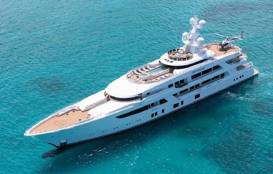 The ship features four decks, twin lounges, six bars, and seven cabins that hold a total of 14 guests.