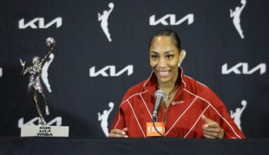 Bam Adebayo shares emotions that came with presenting A’ja Wilson with her fourth WNBA MVP trophy