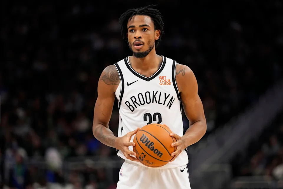 Dec 26, 2024; Milwaukee, Wisconsin, USA; Brooklyn Nets center Nicolas Claxton (33) during the game against the Milwaukee Bucks at Fiserv Forum. Mandatory Credit: Jeff Hanisch-Imagn Images