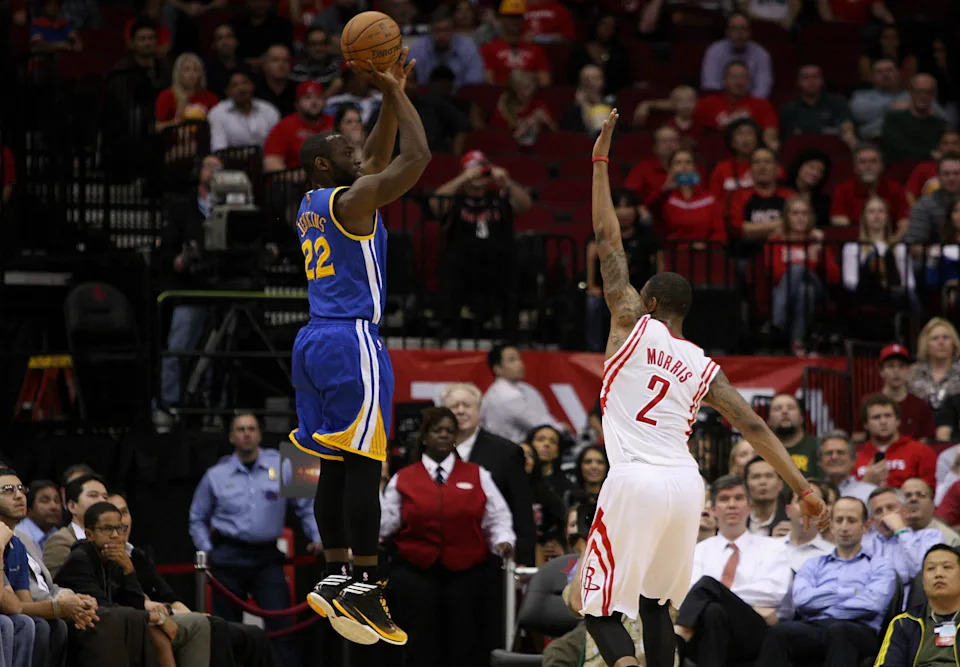 Feb 5, 2013; Houston, TX, USA; Golden State Warriors point guard Charles Jenkins (22) attempts a jump shot during the fourth quarter against the Houston Rockets at Toyota Center. Mandatory Credit: Troy Taormina-USA TODAY Sports