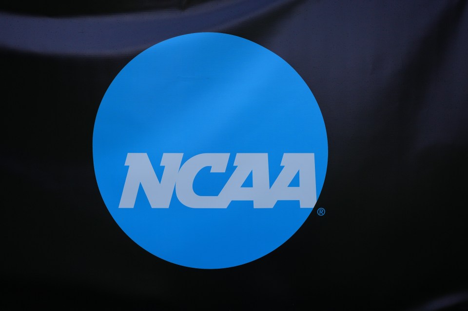 NCAA logo on a black background.