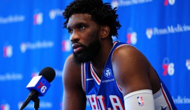 Joel Embiid participates at first day of camp with zen-like approach