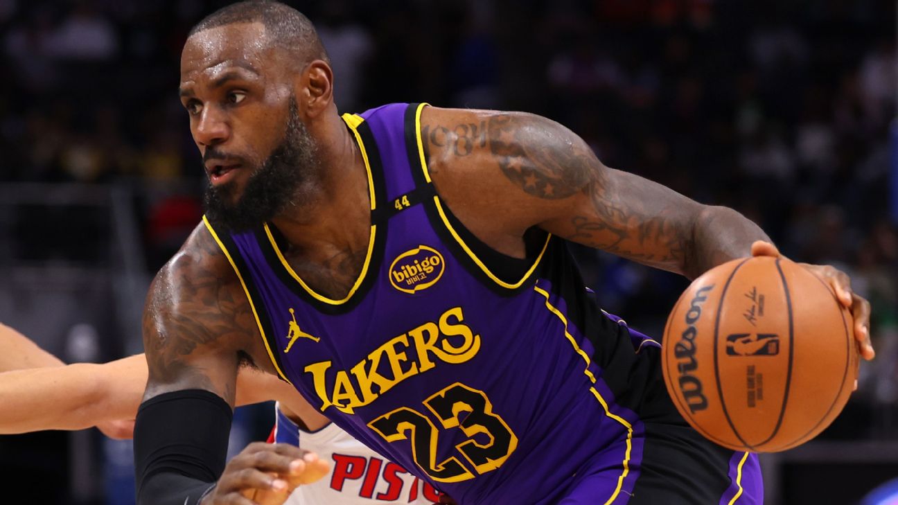 LeBron James (glute) sidelined to open Lakers' training camp