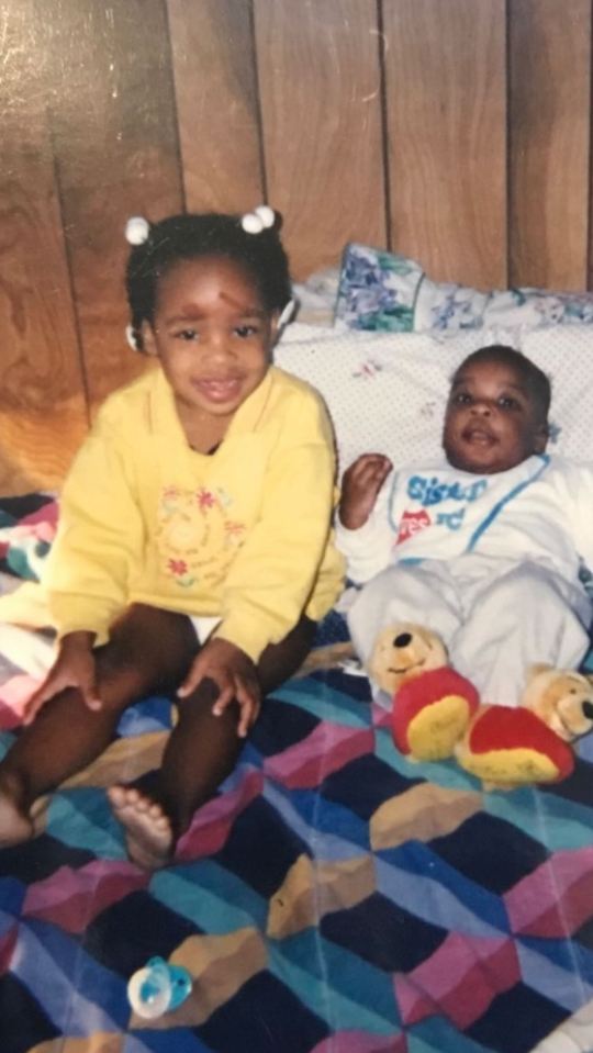 Photo of Toraya and Naz Reid as children.