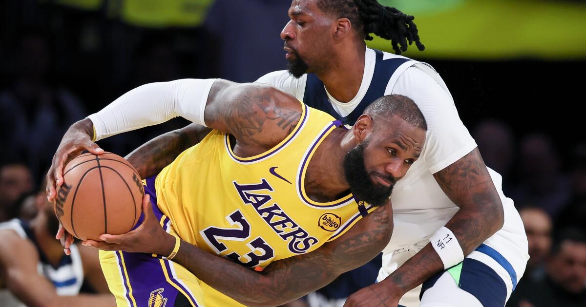 Lakers win a physically demanding Game 2 to tie Timberwolves series