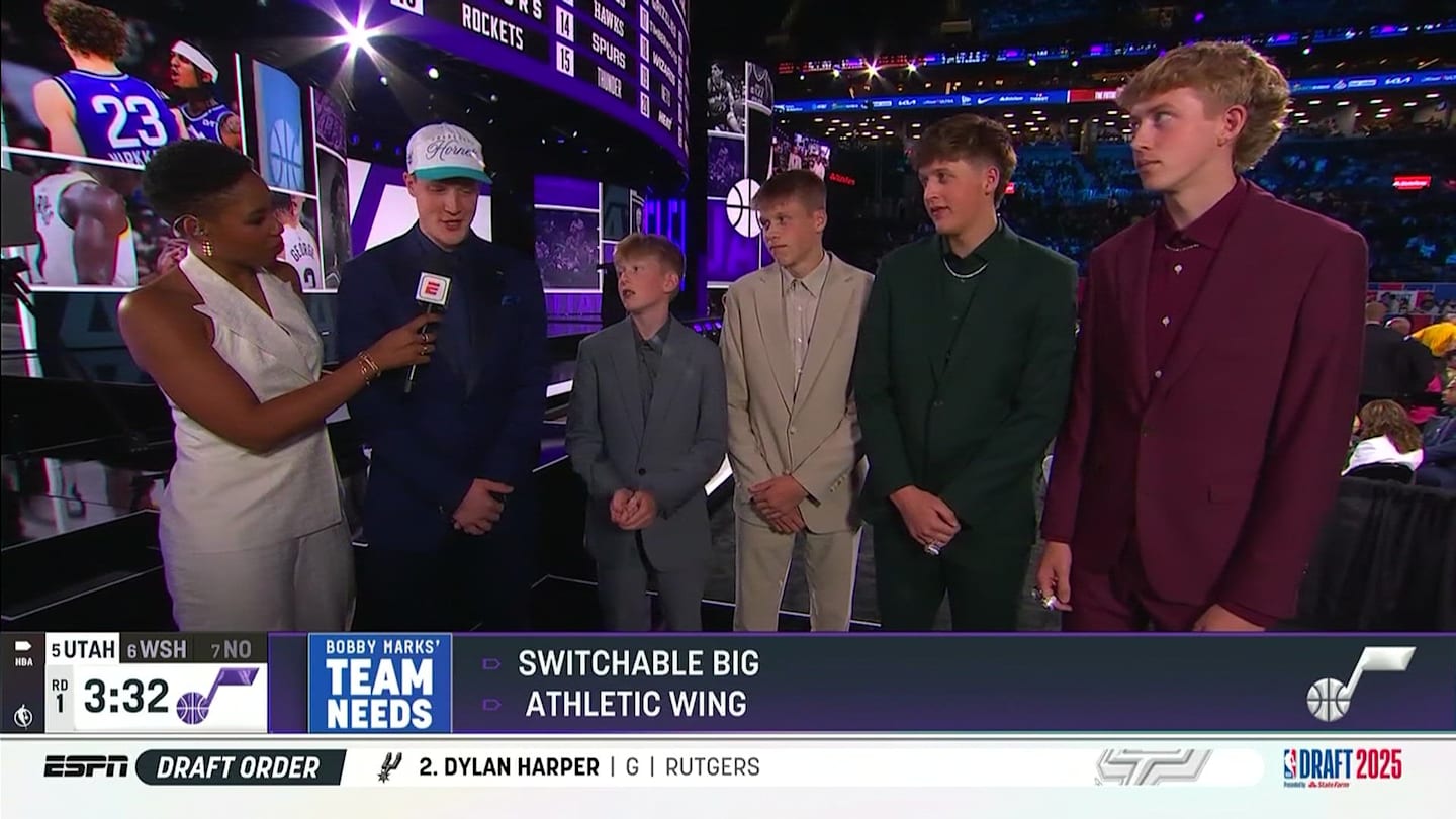 NBA Draft Viewers Loved Kon Knueppel’s Well-Dressed and Well-Organized Brothers