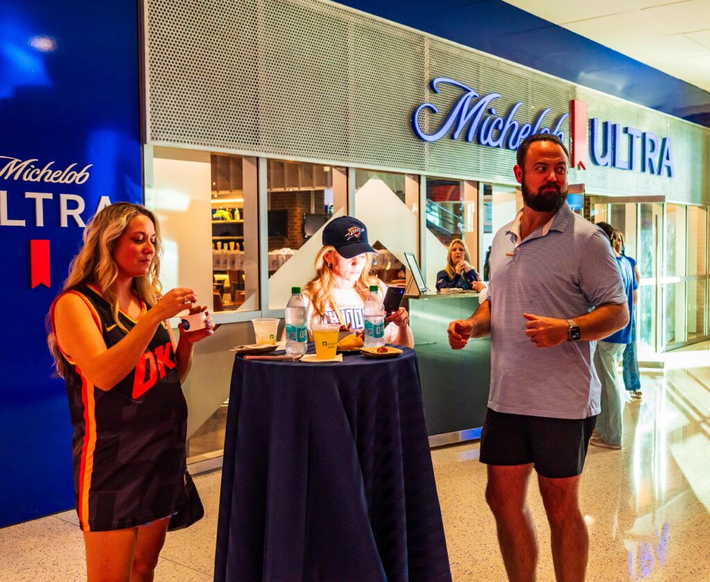 Guests and social media influencers were able to get a first look at the menus for the Oklahoma City Thunder games at the Paycom Center. (Photo by Michael Kinney, The Journal Record)