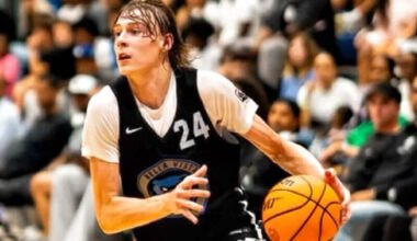 Class of 2026 prospect Vaughn Karvala handles the ball.