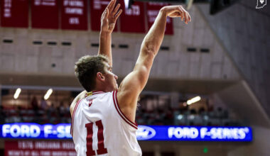 Trent Sisley attempts a 3-pointer.