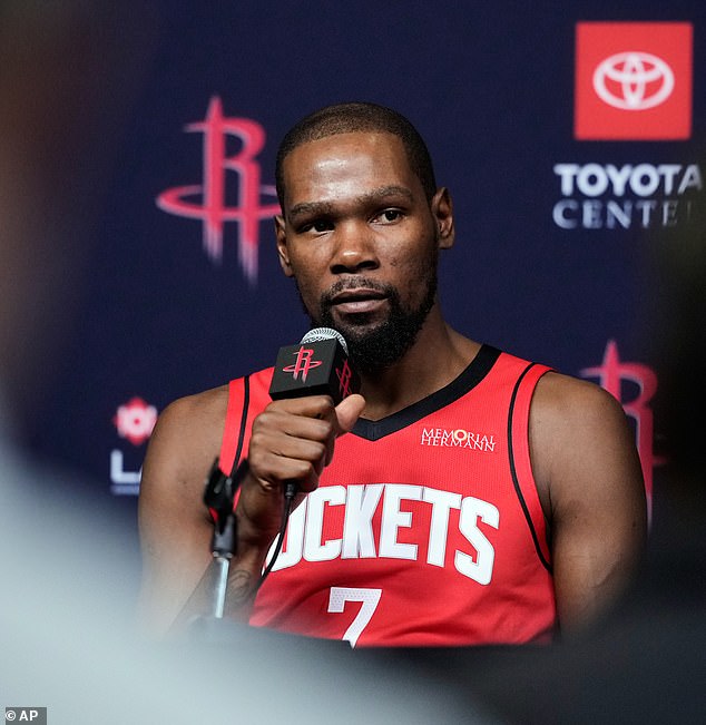Houston Rockets star Kevin Durant appeared to try 'shooting his shot' at reporter Kay Adams