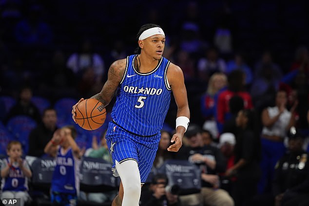 Banchero helped the Magic secure a blowout win over the Philadelphia 76ers on Friday night