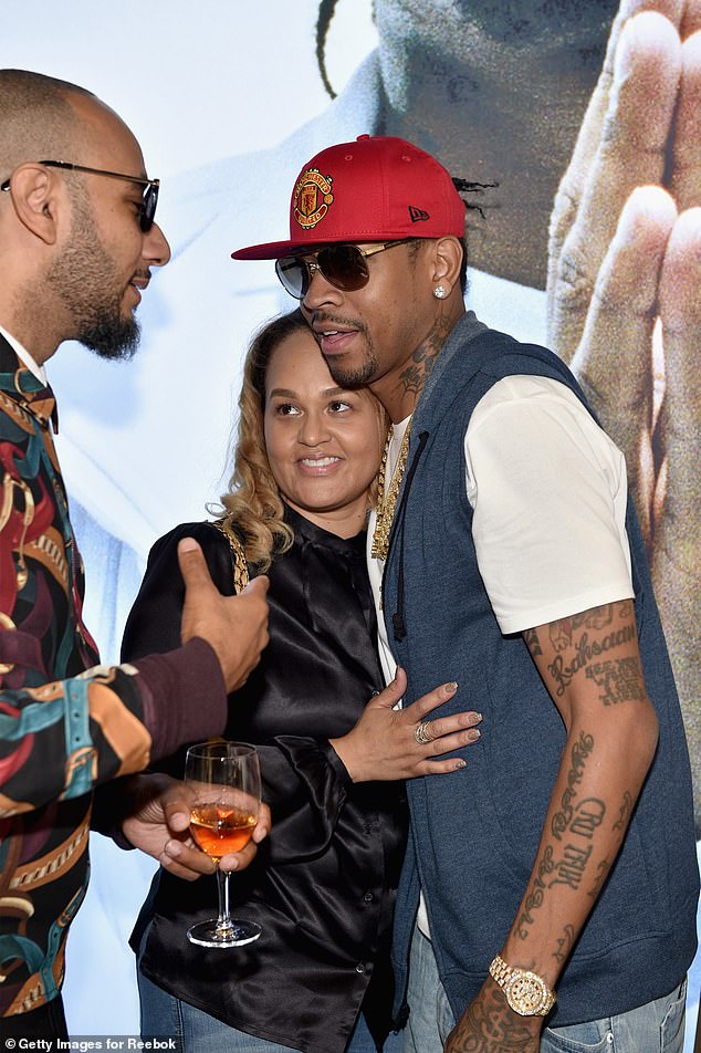 Allen Iverson is seen with ex-wife Tawanna Turner during a 2016 event in New York
