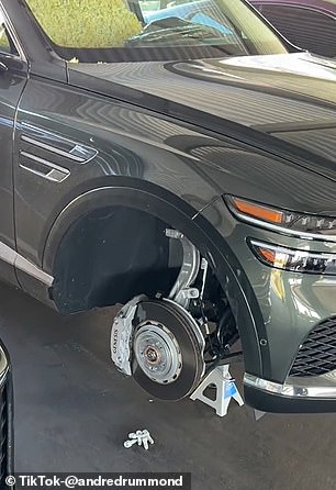 Bona also had a tire removed from his car