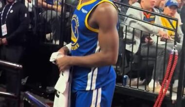 An NBA fan has been labeled a 'Karen' after capturing his spat with Warriors star Buddy Hield