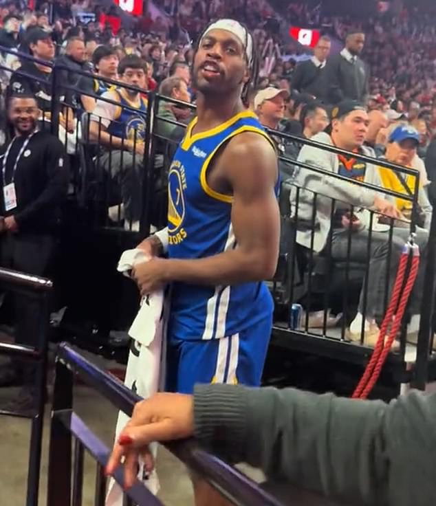 An NBA fan has been labeled a 'Karen' after capturing his spat with Warriors star Buddy Hield