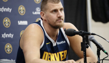 Excitement overrides Nikola Jokic's flared-up wrist on first day of Denver Nuggets training camp
