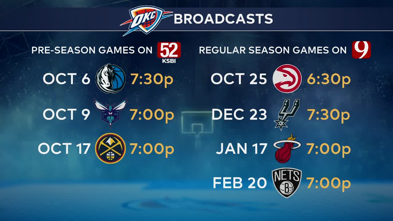 Griffin Media to air 4 Oklahoma City Thunder regular-season games