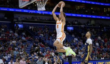 Dyson Daniels denies making gun gesture at the Pelicans while celebrating a 3 in a Hawks win