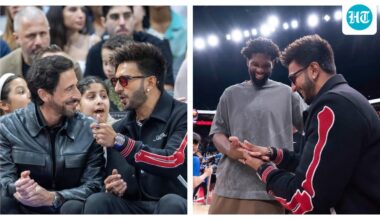 Ranveer Singh hangs out with Adrien Brody, Karl-Anthony Towns at NBA Abu Dhabi. See pics