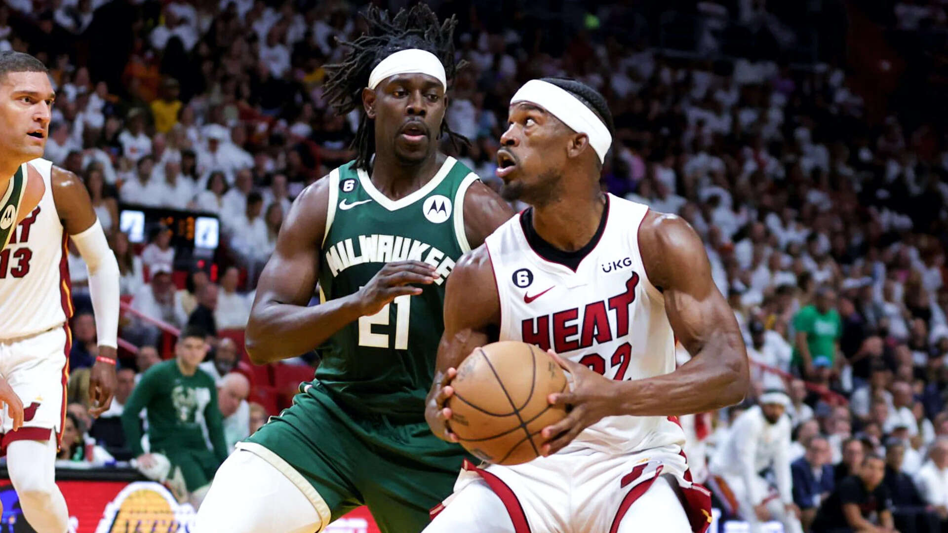 Milwaukee Bucks vs Miami Heat (Image via Getty) Milwaukee Bucks vs Miami Heat