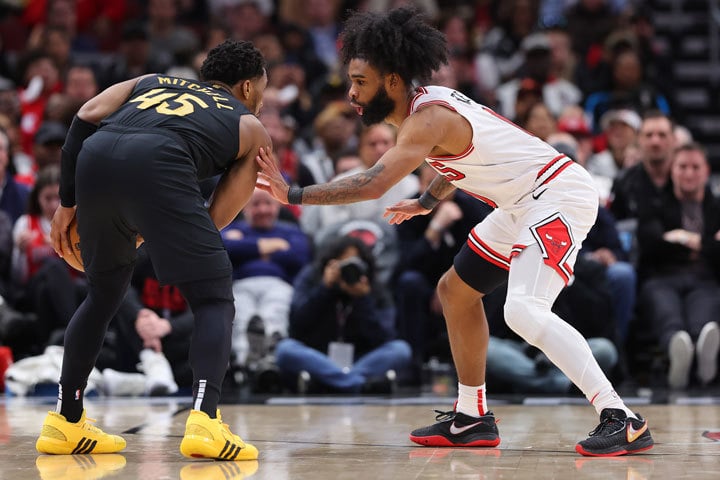 Donovan Mitchell, Coby White Donovan Mitchell, Coby White