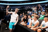 Liam McNeeley hosted a meet-and-greet with 100 children from the YMCA of Richardson, as part...