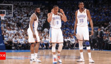 Kendrick Perkins criticizes Kevin Durant over comments on James Harden’s exit from the Oklahoma City Thunder in Netflix’s "The Starting Five" | NBA News