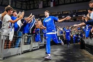 Dallas Mavericks forward Cooper Flagg takes the floor for an NBA preseason basketball game...