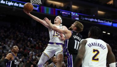 Reaves has career night as Lakers beat Kings without Luka, 127-120