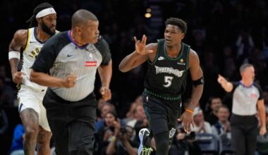 Timberwolves will be without Anthony Edwards for at least a week due to a hamstring strain